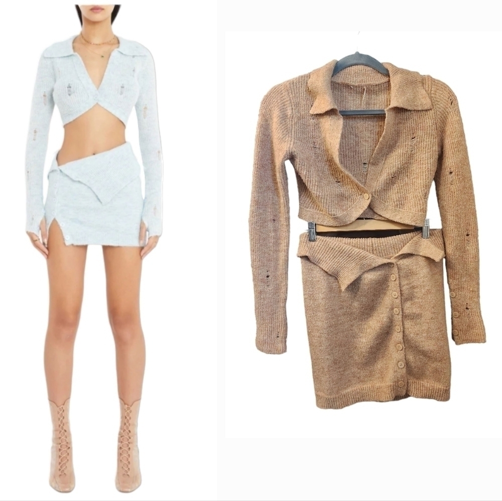 Ravu Kavi and Siroa Knit matching set Knit top and skirt